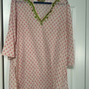 Pink and Green Patterned Tunic